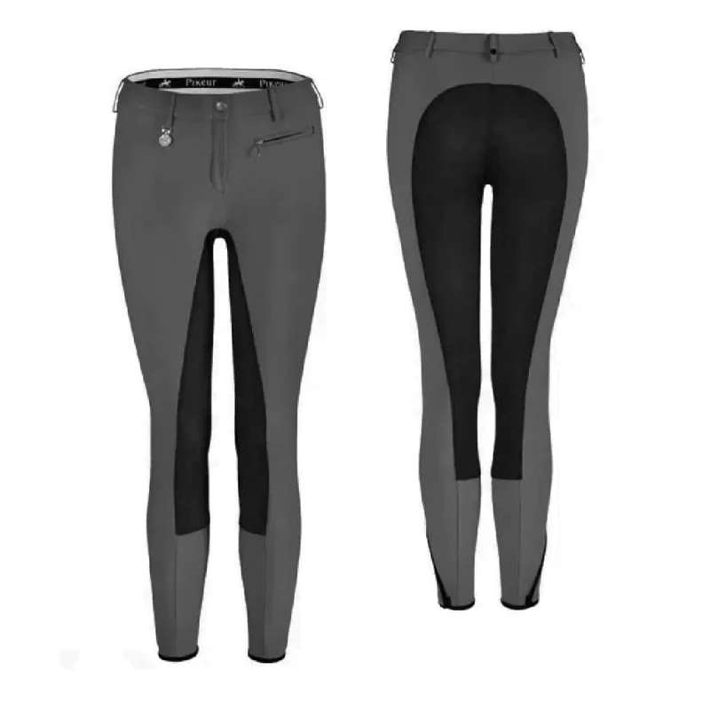 Pikeur Lugana Ladies Contrast Breeches - Grey/Black 
